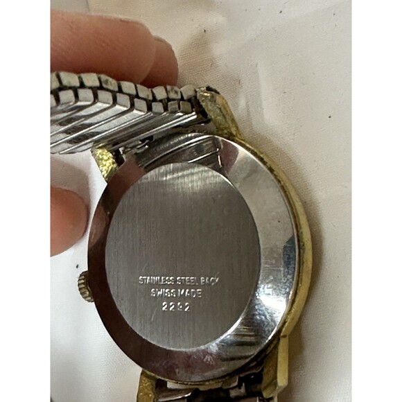 Vintage Swiss Made Watch Diantus Antimagnetic Stainless Steel Band 1960s VTG - Picture 4 of 6